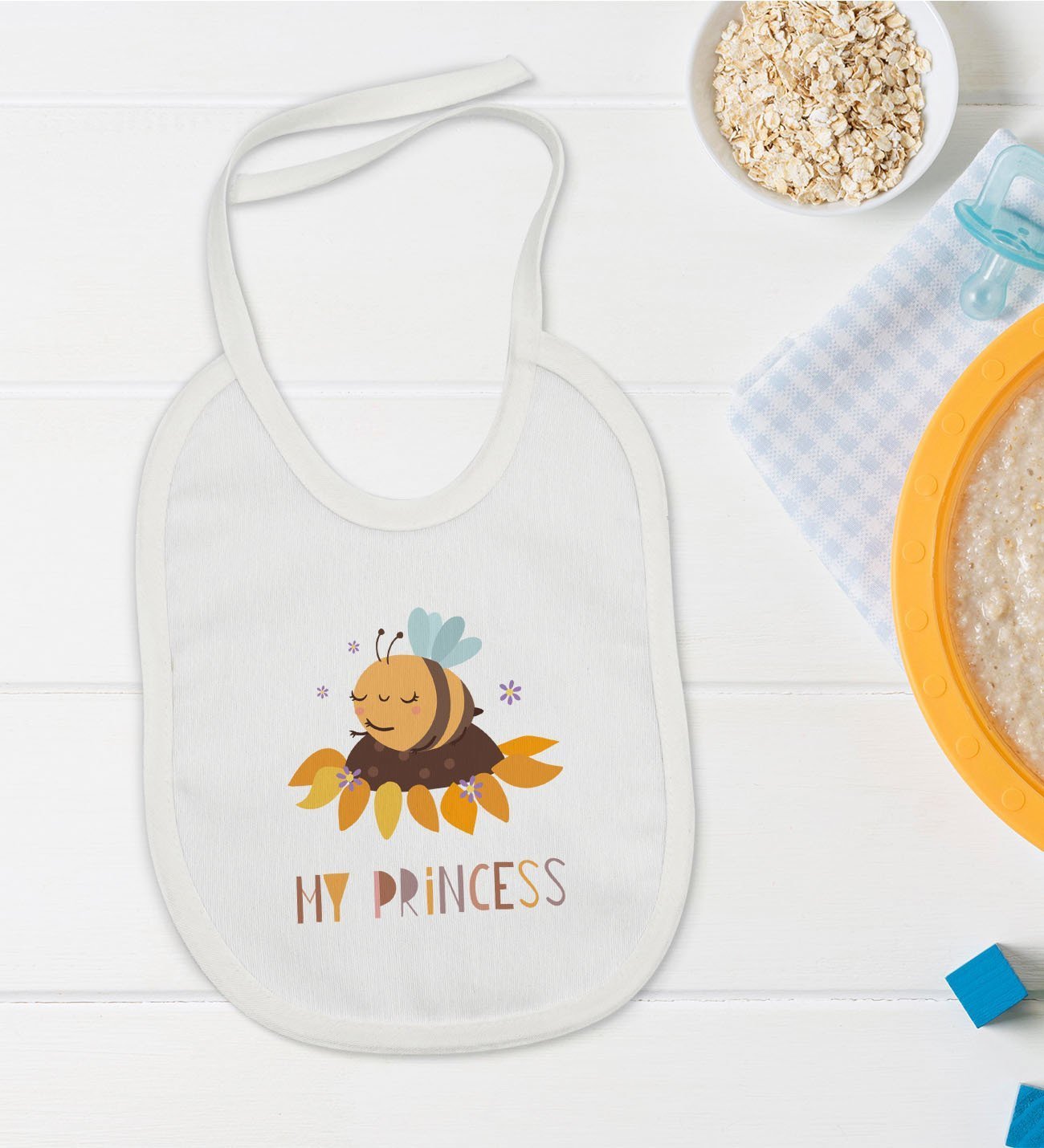 BK Kids My Princess Tasarımlı Bebek Mama Önlüğü - Model 1