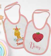 BK Kids Kişiye Özel İsimli 2’li Pembe Mama Önlüğü-13