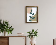 BK Home Doğal Masif Ahşap Çerçeveli Tablo-15
