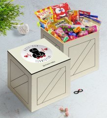 Kişiye Özel Acil Tıp Teknisyeni Ahşap Kutuda Nostaljik Lezzetler Hediye Seti-4