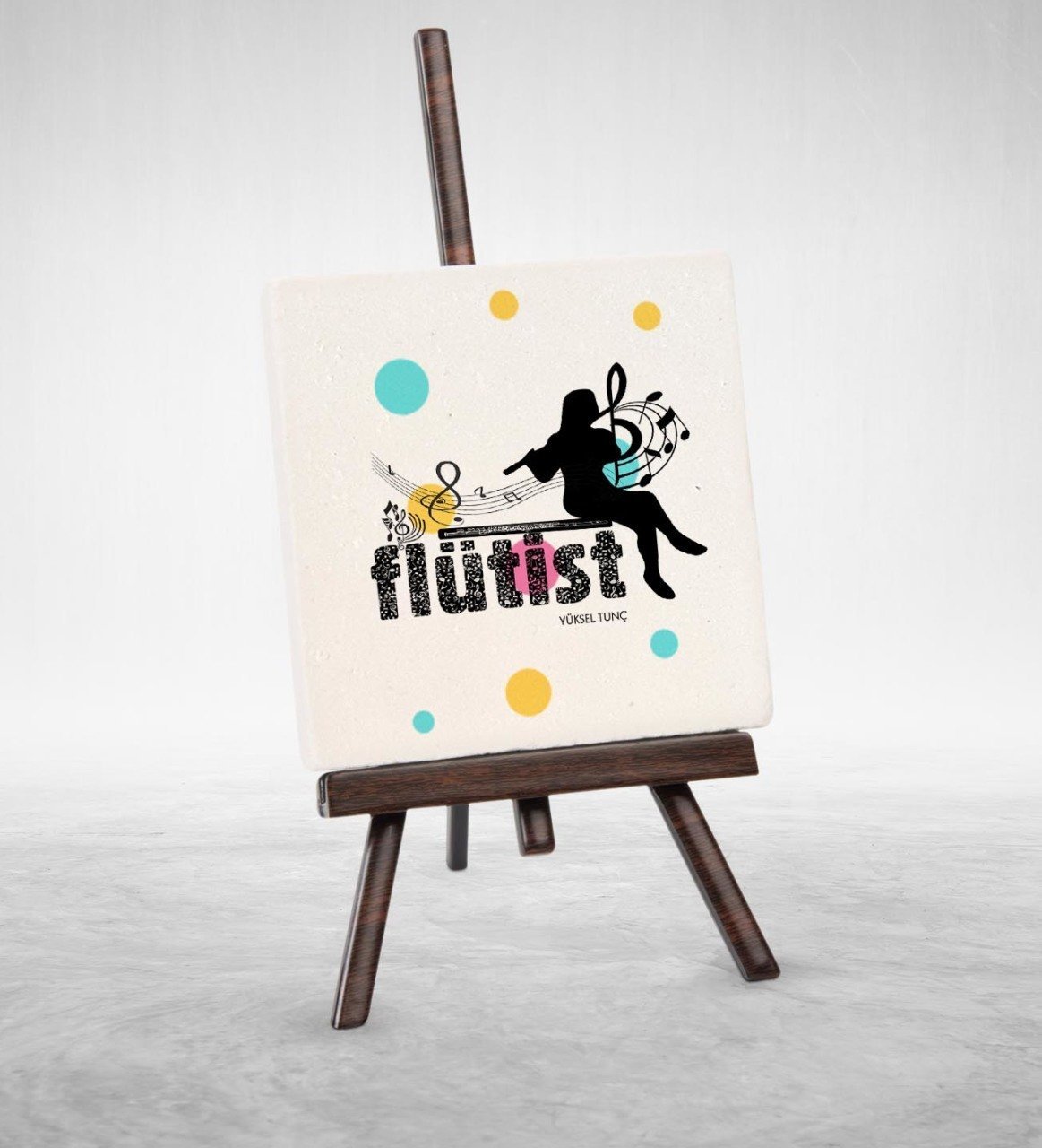 Kişiye Özel Mesleki Flütist Şovaleli Doğal Taş - 4