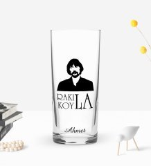 Kişiye Özel Renkli Baskılı Rakı Koy La Tasarımlı Rakı Bardağı-1