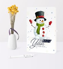 Kişiye Özel Yılbaşı Mutlu Yıllar Temalı Beyaz Defter Kalem Seti - 16