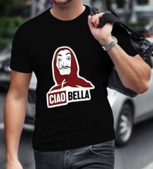 La Casa De Papel Siyah Erkek T-Shirt-17