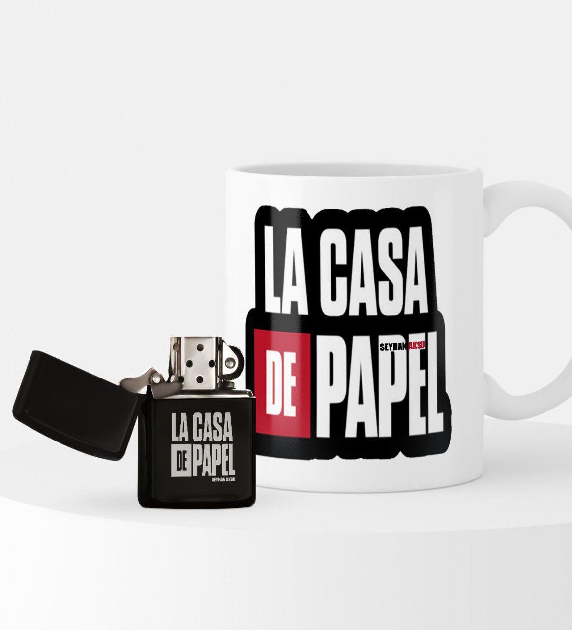 Kişiye Özel La Casa De Papel Çakmak ve Kupa Seti - 1