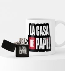 Kişiye Özel La Casa De Papel Çakmak ve Kupa Seti - 1
