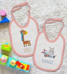 BK Kids Kişiye Özel İsimli 2’li Pembe Mama Önlüğü-11