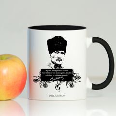 Kişiye Özel Atatürk Siyah Kupa Bardak - 019