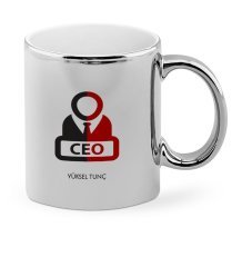 Kişiye Özel Mesleki CEO Krom Kupa Bardak - 1