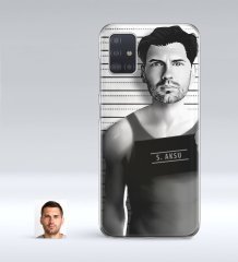 Kişiye Özel Erkek Kriminal Karikatürlü Samsung Galaxy A51 İnce Şeffaf Silikon Telefon Kapağı-1