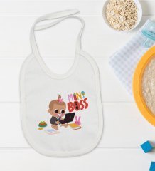 BK Kids Mini Boss Tasarımlı Bebek Mama Önlüğü - Model 1