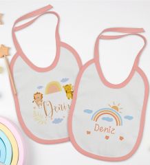 BK Kids Kişiye Özel İsimli 2’li Pembe Mama Önlüğü-10