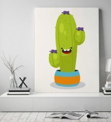 BK Gift Kaktüs Tasarımlı Kanvas Tablo 50x70cm-13