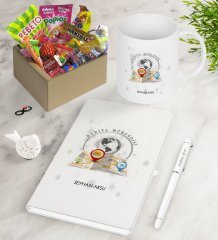 Kişiye Özel Harita Mühendisi Nostaljik Lezzetler Defter Kalem Kupa Hediye Seti-1