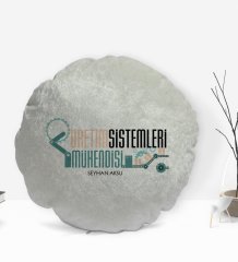 Kişiye Özel İsimli Üretim Sistemleri Mühendisi Tasarımlı Dekoratif Kırlent Yastık-1