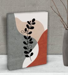 BK Gift Minimalist Style Plant Tasarımlı Dekoratif Mini Kanvas Tablo 15x20cm-2