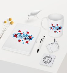 Kişiye Özel İngilizce Öğretmeni Temalı Beyaz Defter Kalem Kupa Ayna Seti - 3