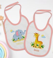 BK Kids Kişiye Özel İsimli 2’li Pembe Mama Önlüğü-8