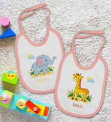 BK Kids Kişiye Özel İsimli 2’li Pembe Mama Önlüğü-8