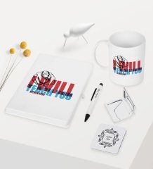 Kişiye Özel İngilizce Öğretmeni Temalı Beyaz Defter Kalem Kupa Ayna Seti - 2