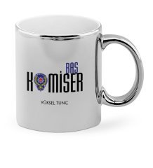 Kişiye Özel Mesleki Başkomiser Krom Kupa Bardak - 1