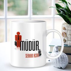 Kişiye Özel Mesleki Müdür Beyaz Kupa Bardak - 001