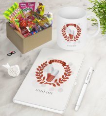 Kişiye Özel Eczacı Nostaljik Lezzetler Defter Kalem Kupa Hediye Seti-9