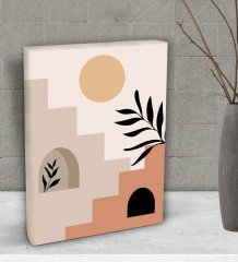 BK Gift Minimalist Landscape Tasarımlı Dekoratif Mini Kanvas Tablo 15x20cm-3