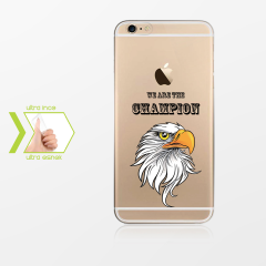 Kişiye Özel Iphone 6S Plus İnce Şeffaf Silikon Telefon Kapağı (Siyah Beyaz Temalı) 009
