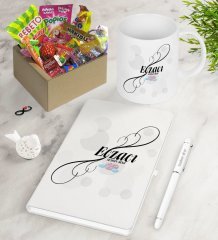 Kişiye Özel Eczacı Nostaljik Lezzetler Defter Kalem Kupa Hediye Seti-8