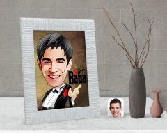 Kişiye Özel Godfather Baba Karikatürlü Dekoratif Çerçeve-3