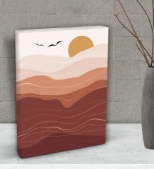 BK Gift Minimalist Landscape Tasarımlı Dekoratif Mini Kanvas Tablo 15x20cm-2
