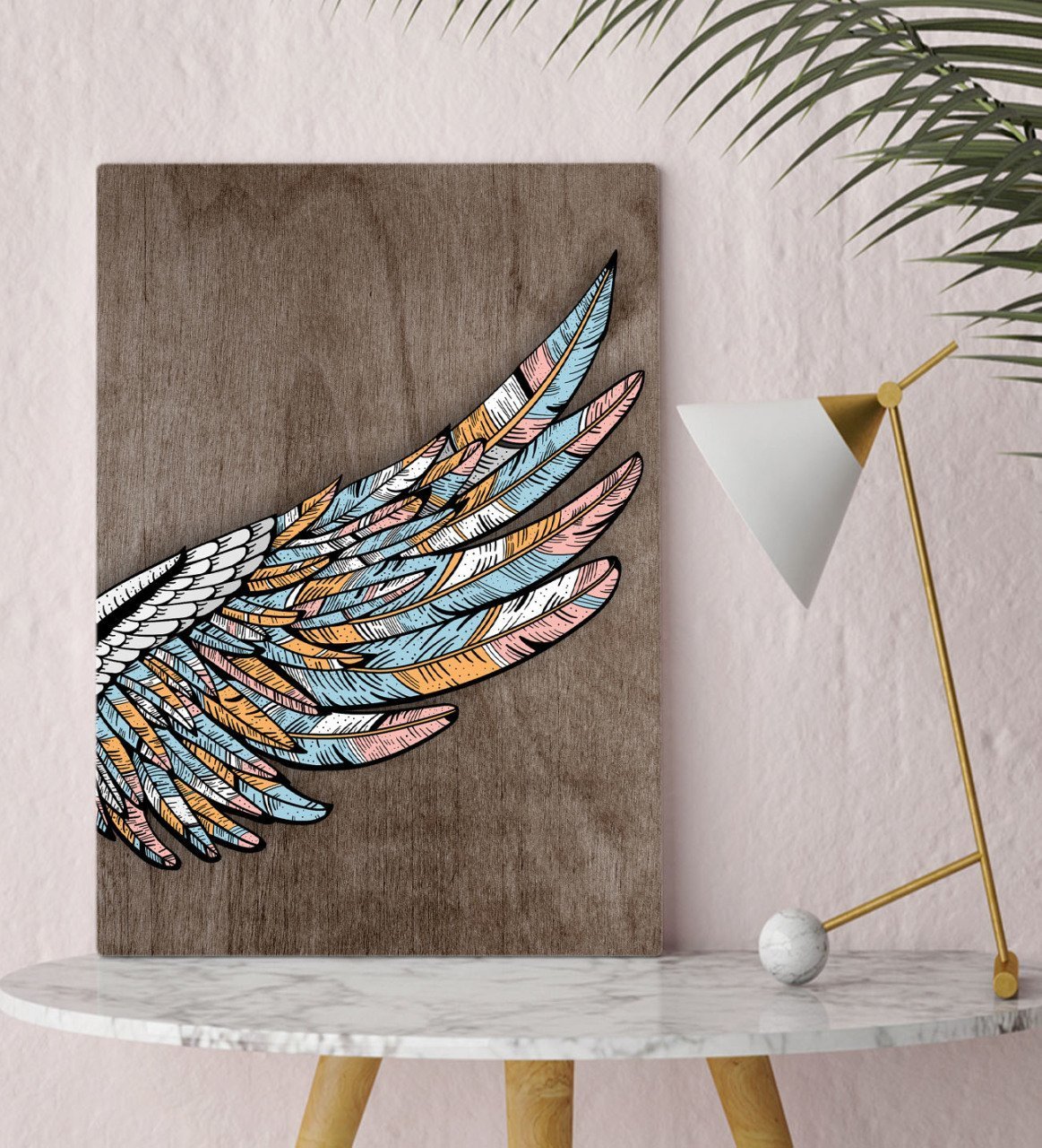 BK Home Kanat Tasarımlı Kanvas Tablo 30x50cm-2