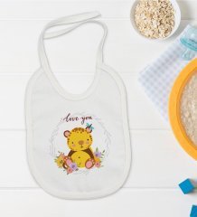 BK Kids Love You Tasarımlı Bebek Mama Önlüğü - Model 2