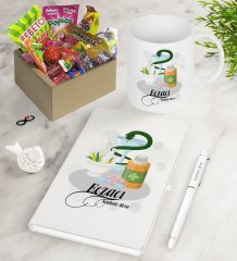 Kişiye Özel Eczacı Nostaljik Lezzetler Defter Kalem Kupa Hediye Seti-6