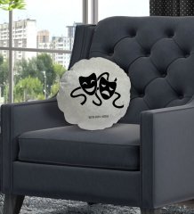 Kişiye Özel İsimli Tiyatro Sanatçısı Tasarımlı Dekoratif Kırlent Yastık-1