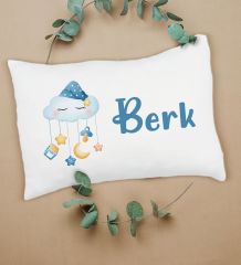 BK Kids Kişiye Özel İsimli 6 Parça Mavi Bebek Body Zıbın Battaniye ve Yastık Hediye Seti, Yeni Doğan Bebek Giyim Hediyesi-2