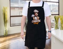 BK Gift Kişiye Özel Erkek Chef Karikatürlü Profesyonel Siyah Mutfak Önlüğü, Aşçı Önlüğü, Şef Önlüğü, Arkadaşa Hediye-11