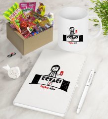 Kişiye Özel Eczacı Nostaljik Lezzetler Defter Kalem Kupa Hediye Seti-5