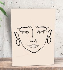 BK Gift Minimalist Art Tasarımlı Dekoratif Mini Kanvas Tablo 15x20cm-4