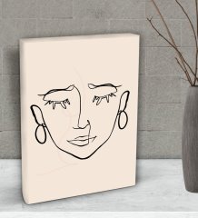BK Gift Minimalist Art Tasarımlı Dekoratif Mini Kanvas Tablo 15x20cm-4