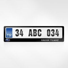 Kişiye Özel İsimli Subaru Logolu Plakalık