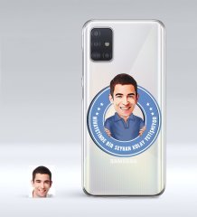 Kişiye Özel Erkek Kolay Yetişmiyor Karikatürlü Samsung Galaxy A51 İnce Şeffaf Silikon Telefon Kapağı-3