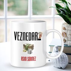 Kişiye Özel Mesleki Veznedar Beyaz Kupa Bardak - 001