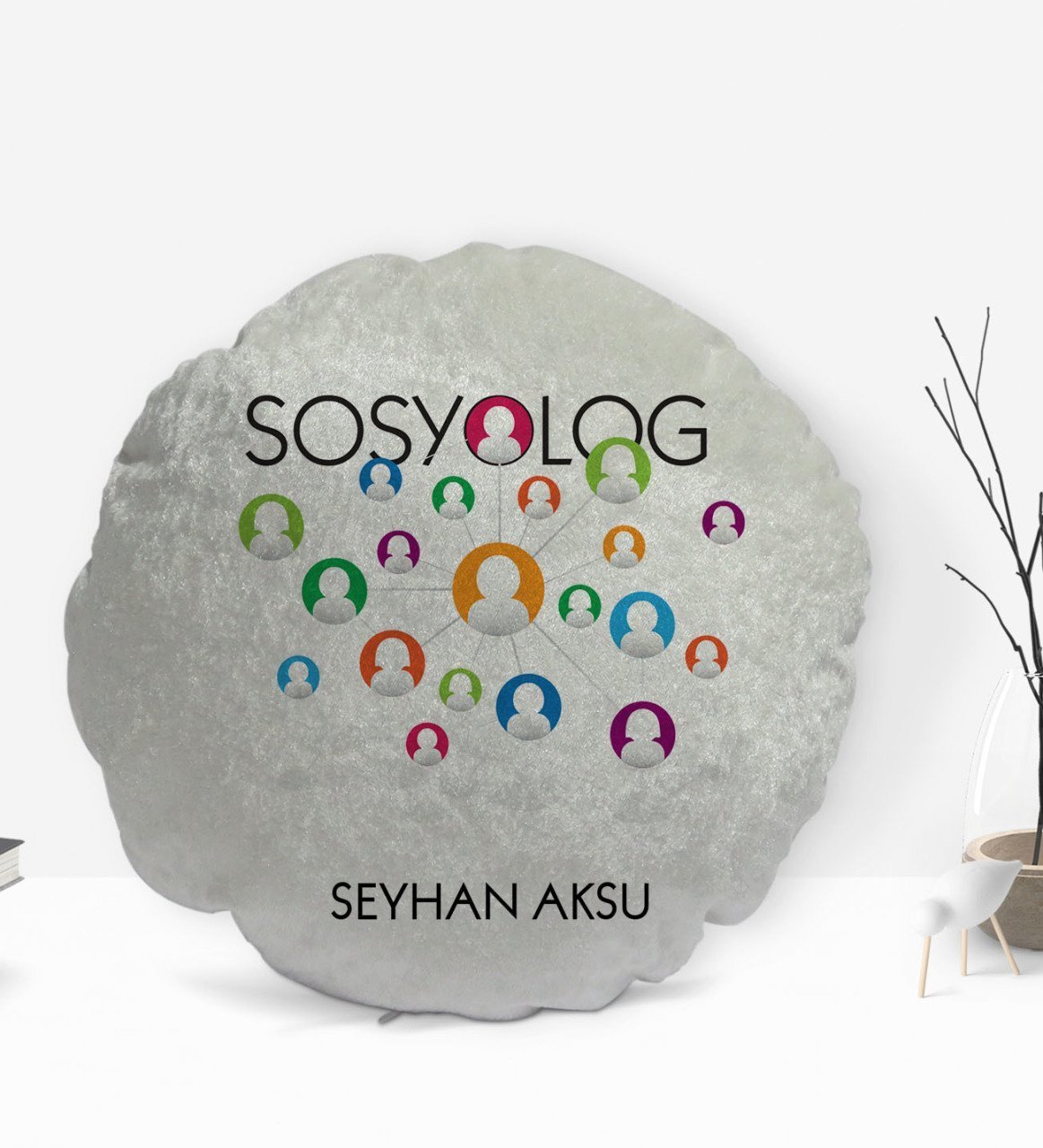 Kişiye Özel İsimli Sosyolog Tasarımlı Dekoratif Kırlent Yastık-1