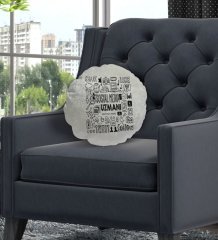 Kişiye Özel İsimli Sosyal Medya Uzmanı Tasarımlı Dekoratif Kırlent Yastık-2