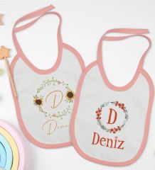 BK Kids Kişiye Özel Harfli İsimli 2’li Pembe Mama Önlüğü-2