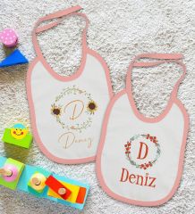 BK Kids Kişiye Özel Harfli İsimli 2’li Pembe Mama Önlüğü-2