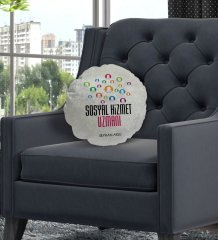 Kişiye Özel İsimli Sosyal Hizmet Uzmanı Tasarımlı Dekoratif Kırlent Yastık-1