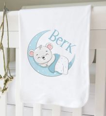 BK Kids Kişiye Özel İsimli 6 Parça Kırmızı Bebek Body Zıbın Battaniye ve Yastık Hediye Seti, Yeni Doğan Bebek Giyim Hediyesi-6